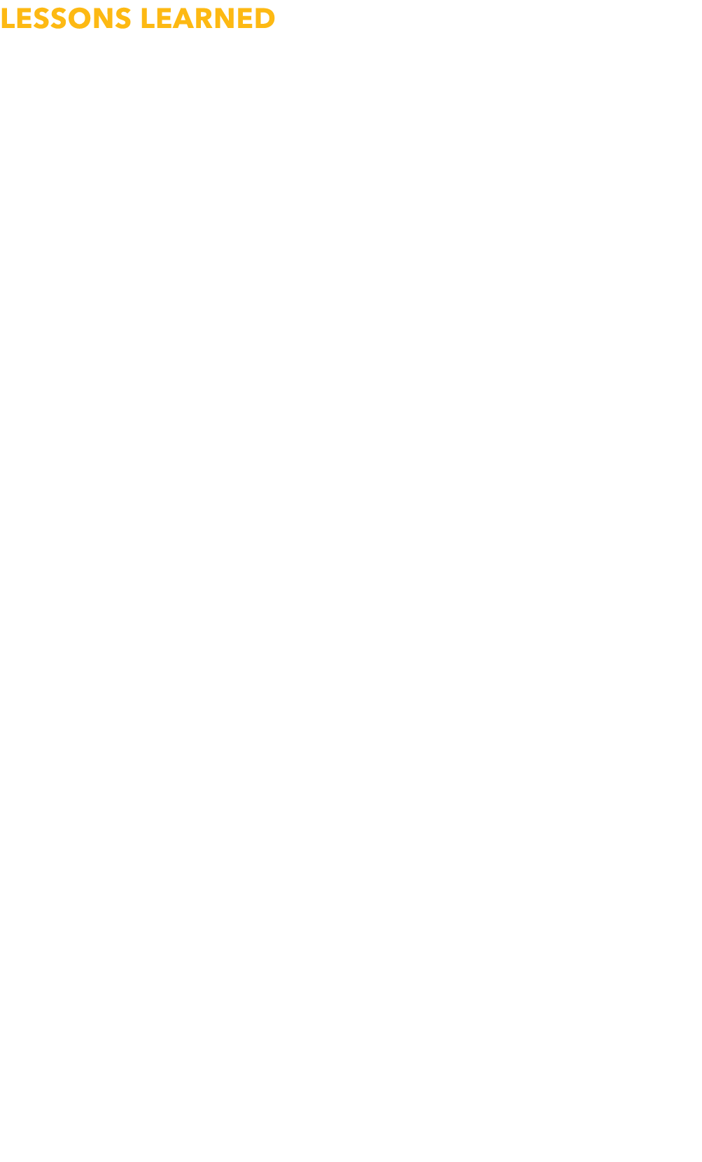 Lessons Learned Financial sustainability planning must start early and deliberately  While collaboratives often requi   