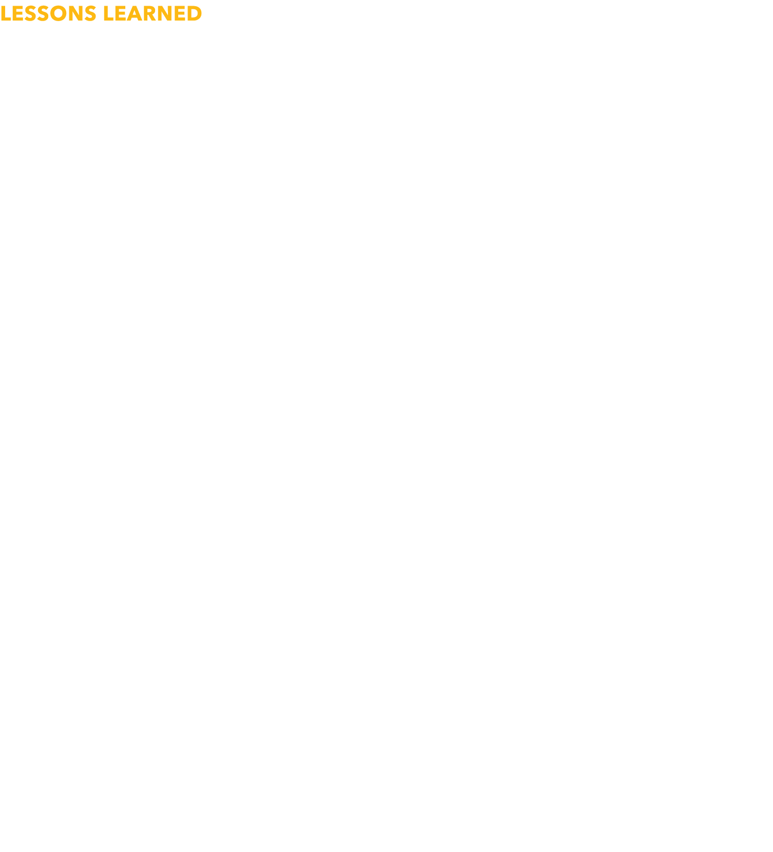 Lessons Learned Hire additional staff members early on  The work of a rural collaborative has many moving parts and i   