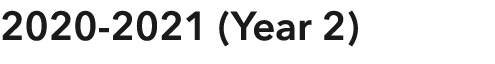 2020-2021 (Year 2)
