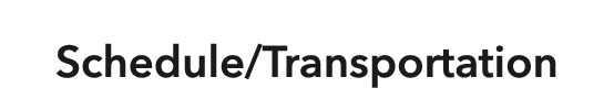 Schedule Transportation